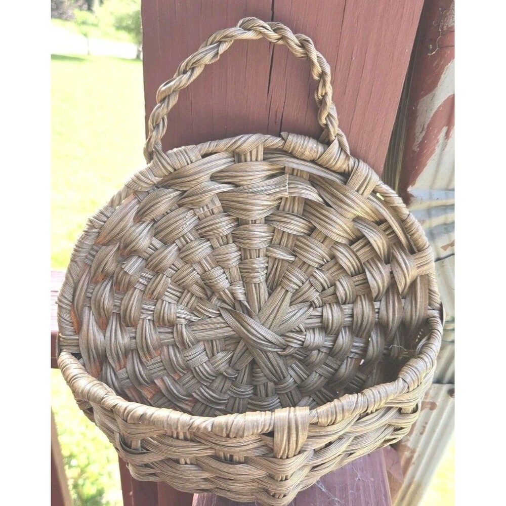 Vintage Wall Hanging Basket Boho Vines Fruit - Picture 1 of 11